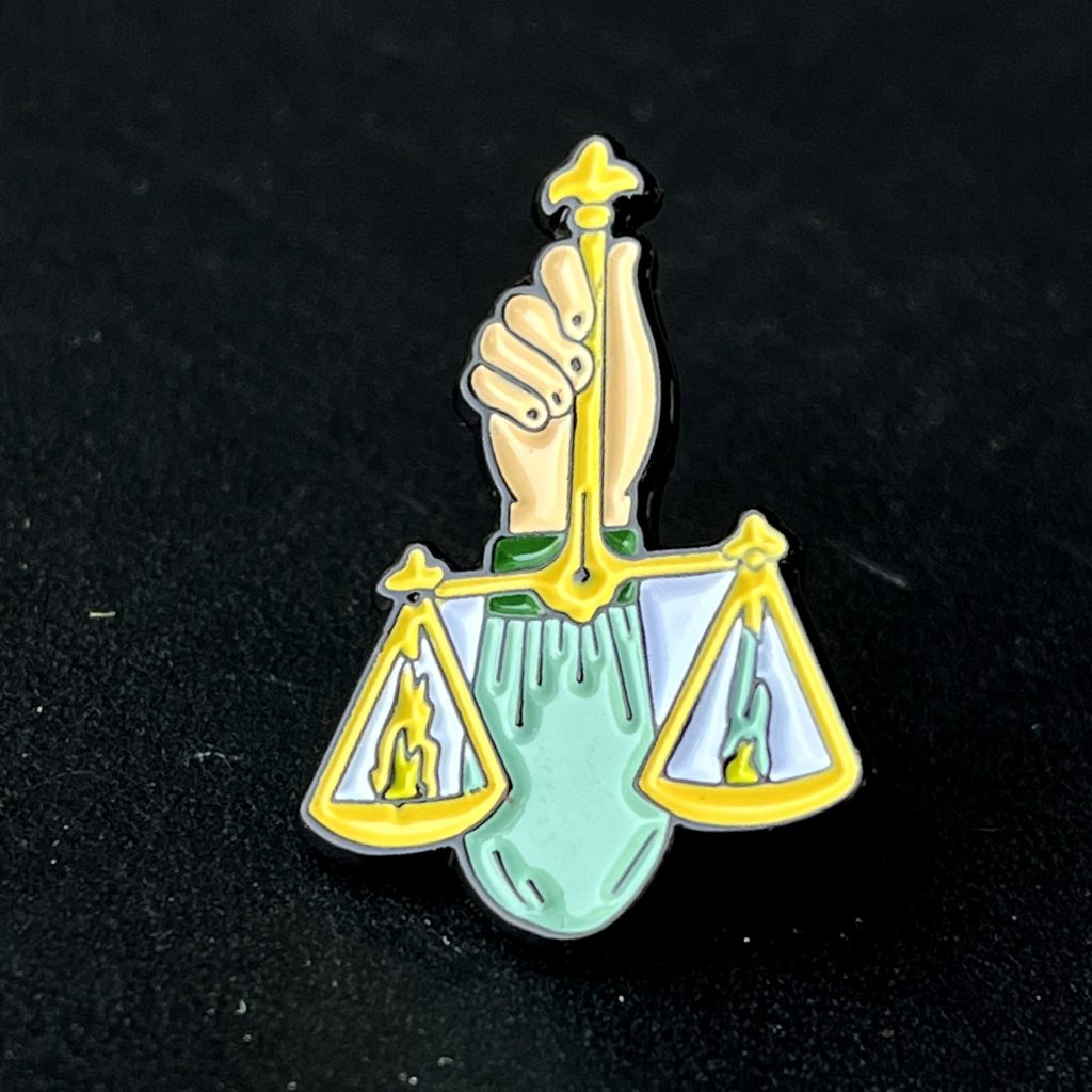 Scales of Justice Enamel Pin
