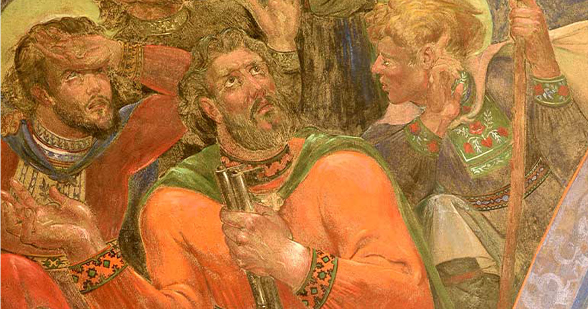 painting of men