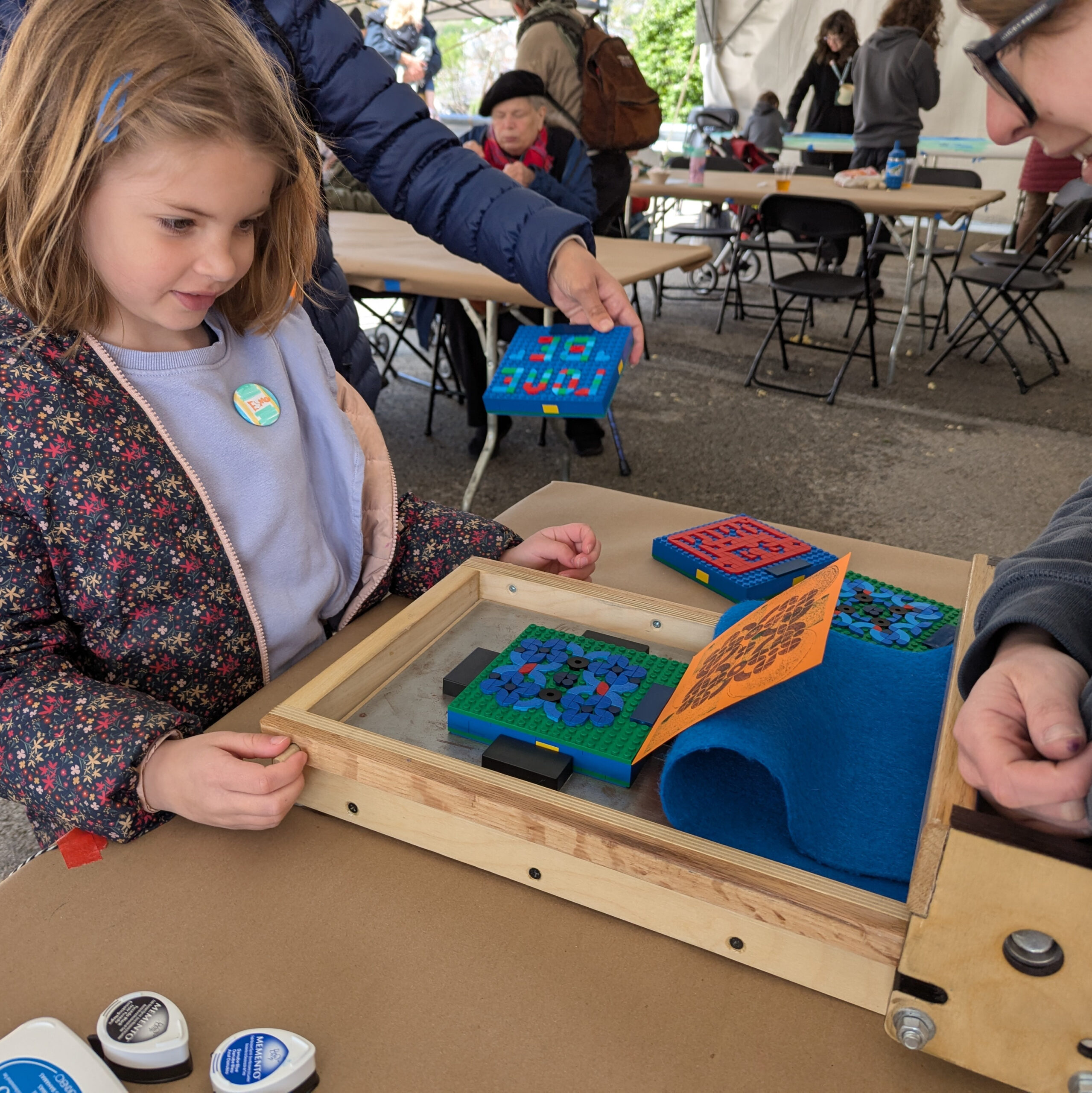 vanka-block-party-2026-kids-art Child playing with Vanka Block Party art craft.